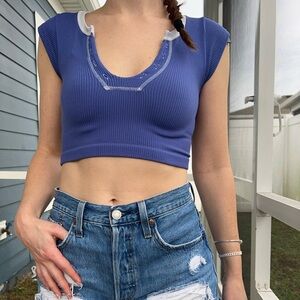 Urban Outfitters ‘out from under’ blue top